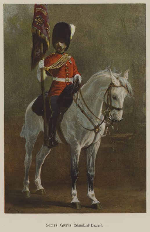 Scots Greys, Standard Bearer (kolor lito) autorstwa John (after) Charlton