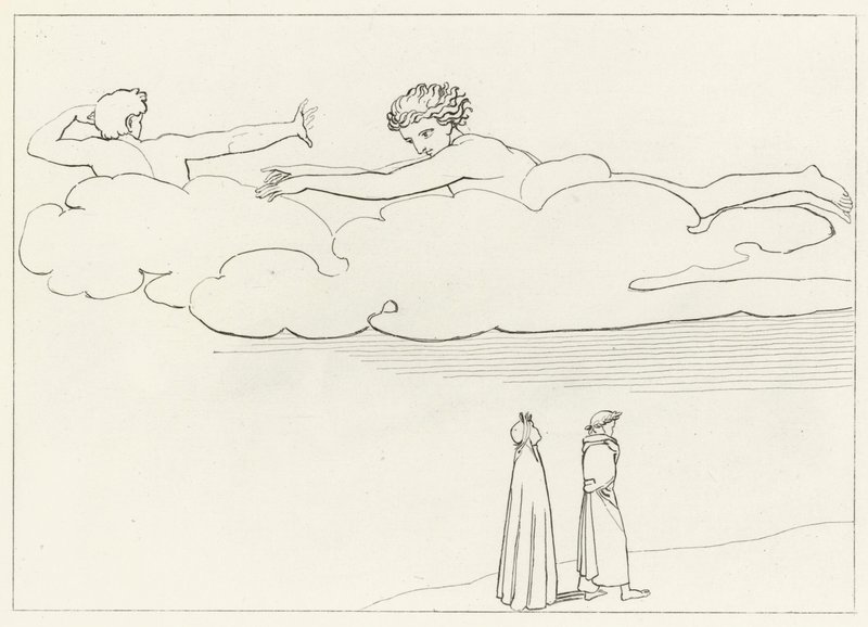 Oczyszczenie z zazdrości, Czyściec, Canto 13 (rycina) autorstwa John (after) Flaxman