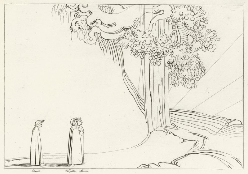 Region nieumiarkowania, czyściec, Canto 22 (rycina) autorstwa John (after) Flaxman