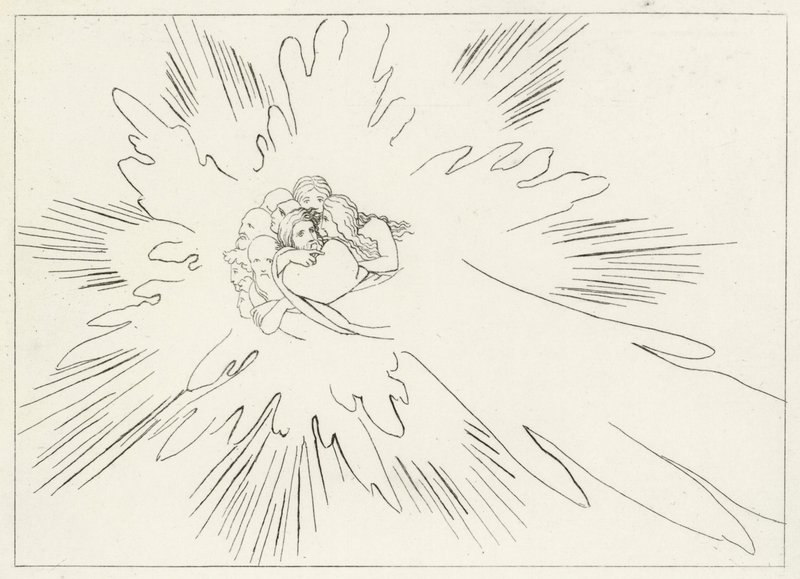 Św. Piotr, Raj, Canto 24 (rycina) autorstwa John (after) Flaxman