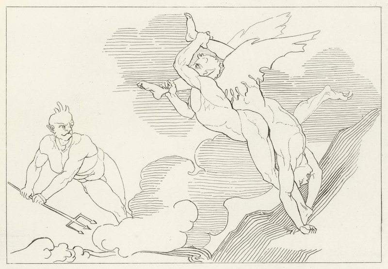 Szczyt Malebolge, Inferno, Canto 21 (grawerowanie) autorstwa John (after) Flaxman
