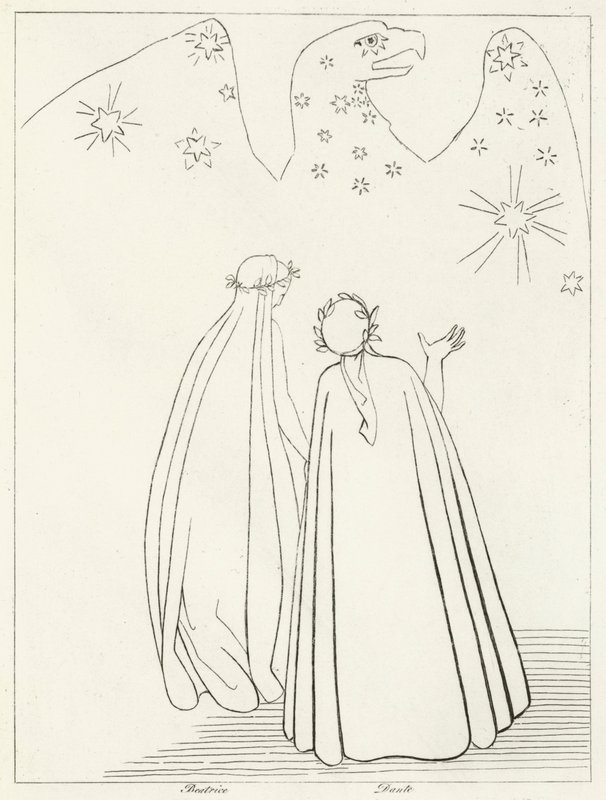 Niebiański Orzeł, Raj, Canto 19 (rycina) autorstwa John (after) Flaxman