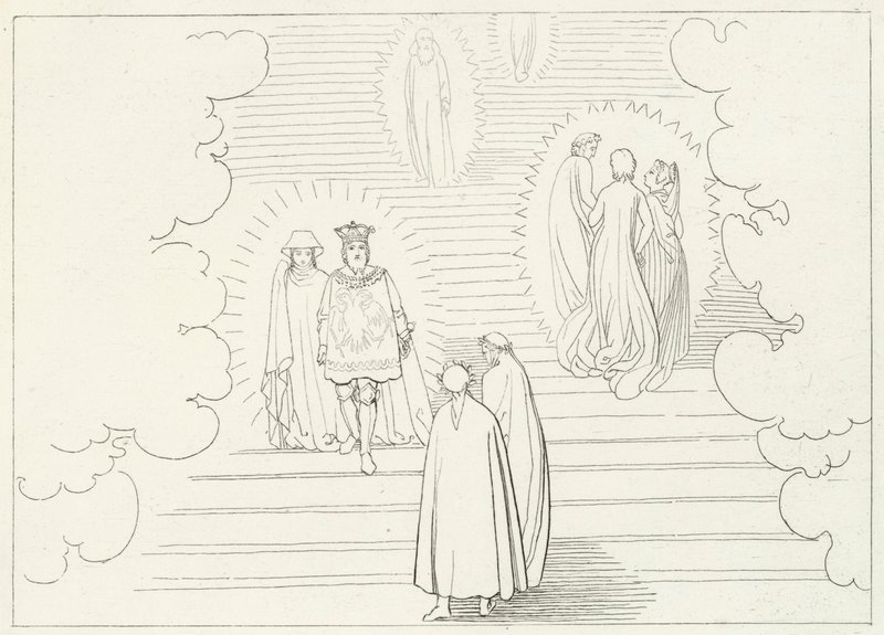 Niebiańskie Schody, Raj, Canto 21 (grawerowanie) autorstwa John (after) Flaxman