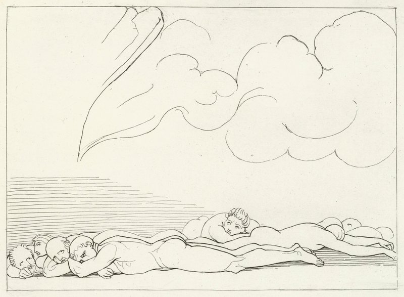 Trzęsienie ziemi, czyściec, kanto 20 (rycina) autorstwa John (after) Flaxman