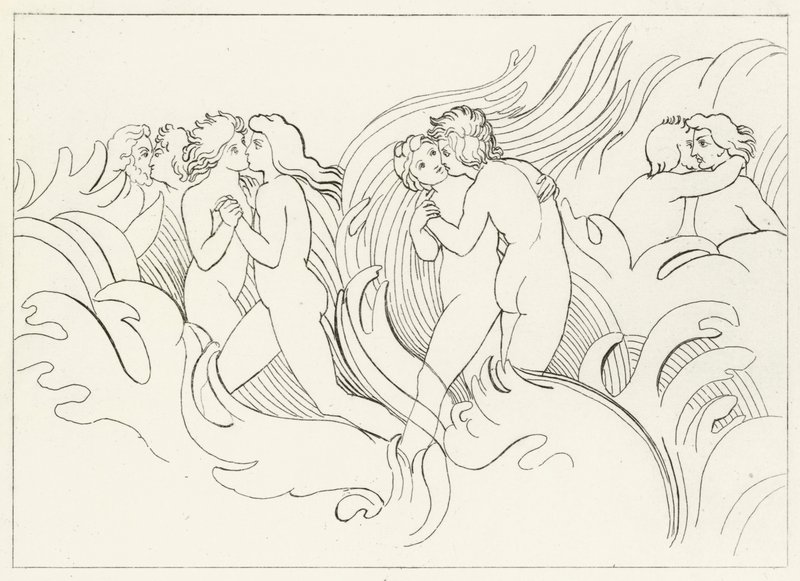 Ognista zagłada, Czyściec, Canto 26 (rycina) autorstwa John (after) Flaxman