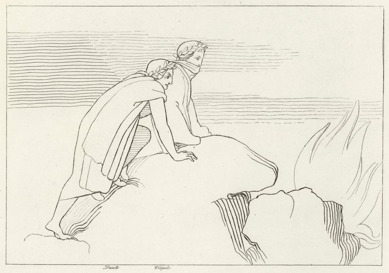 Płonąca Zatoka, Inferno, Canto 26 (rycina) autorstwa John (after) Flaxman