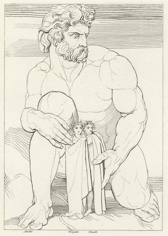 Giganci, Inferno, Canto 31 (grawerowanie) autorstwa John (after) Flaxman