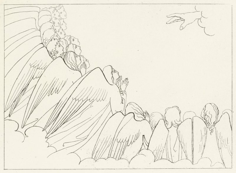 Hierarchie, Raj, Canto 29 (grawerowanie) autorstwa John (after) Flaxman