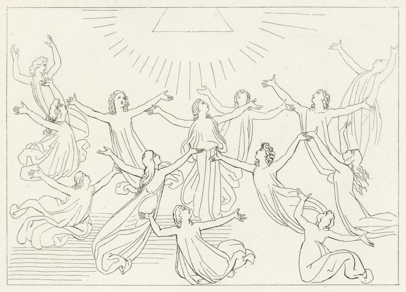 Dziewiąta Sfera, Raj, Canto 27 (rycina) autorstwa John (after) Flaxman