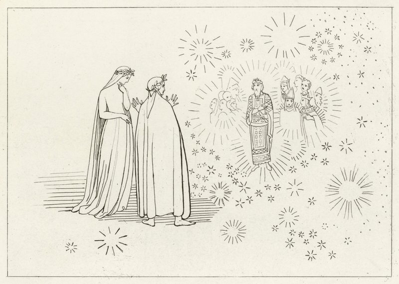 Planeta Merkury, Raj, Canto 5 (Grawerowanie) autorstwa John (after) Flaxman