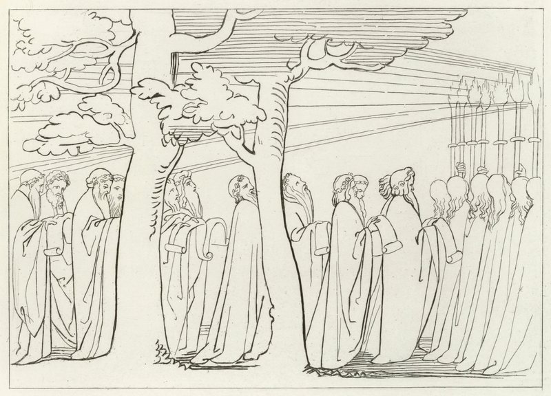 Procesja starszych, czyściec, kanto 29 (rycina) autorstwa John (after) Flaxman
