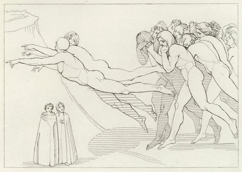 Region egoizmu, czyściec, kanto 18 (rycina) autorstwa John (after) Flaxman