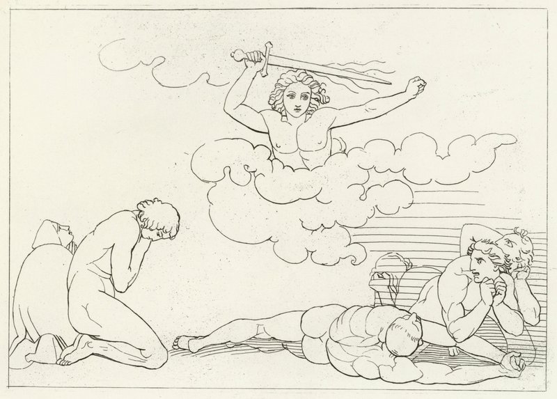 Strachy winy, Raj, Canto 22 (rycina) autorstwa John (after) Flaxman