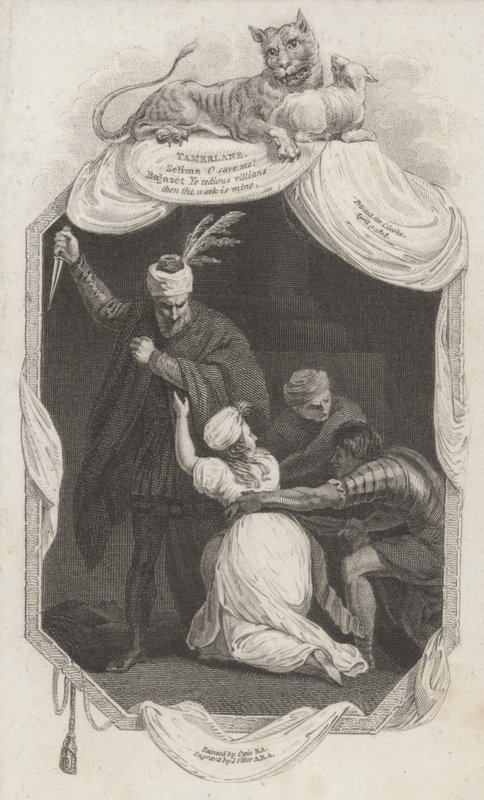 Scena z Tamerlana autorstwa Nicholasa Rowe (rycina) autorstwa John (after) Opie