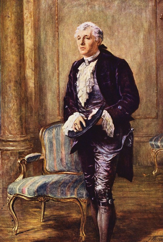Portret Sir Charlesa Wyndhama jako Davida Garricka (kolorowa litografia) autorstwa John (after) Pettie