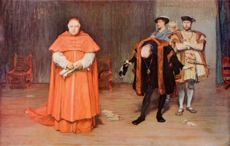 Szekspir: Upadek Wolseya, Król Henryk VIII, Akt III, Scena 2 (kolor lito) autorstwa John (after) Pettie