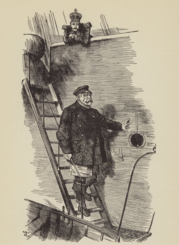 Upuszczenie pilota (zdjęcie czarno-białe) autorstwa John (after) Tenniel