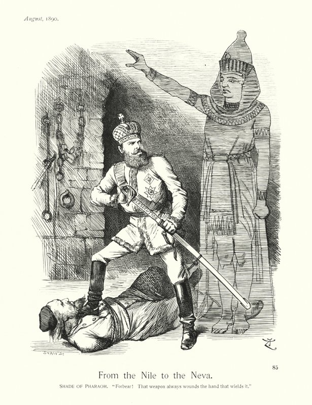 Kreskówka Sir Johna Tenniela: Od Nilu do Newy (rycina) autorstwa John (after) Tenniel