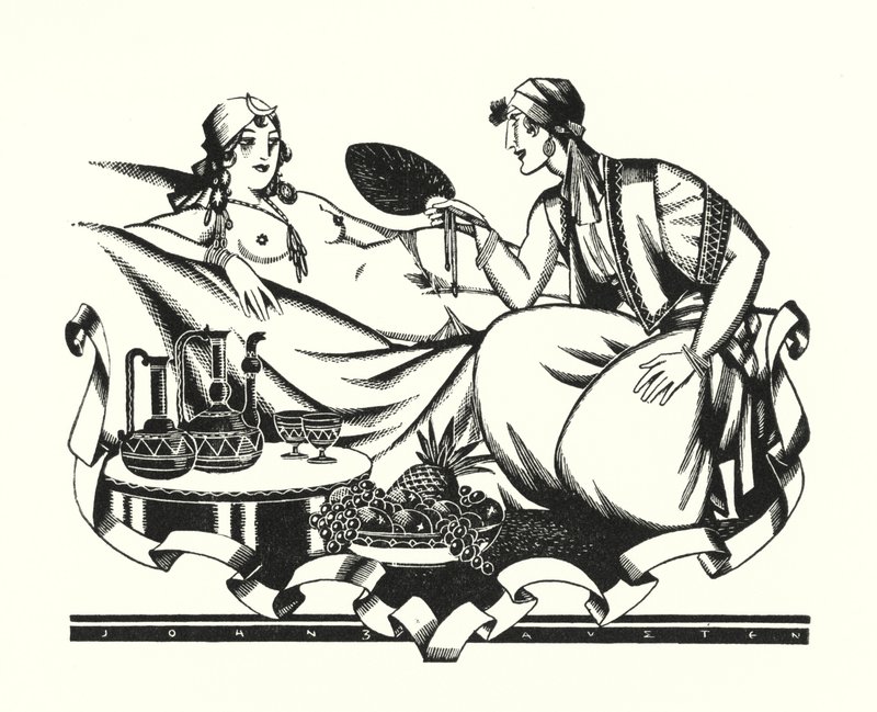 Ilustracja do Don Juana autorstwa Lorda Byrona (lito) autorstwa John Austen