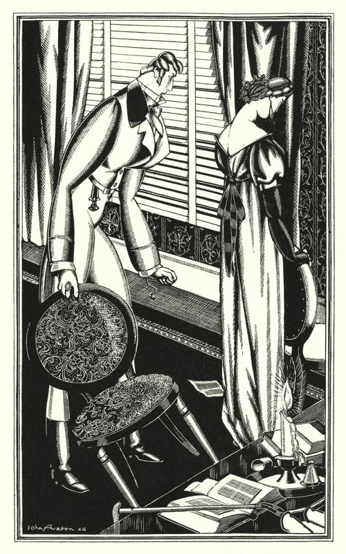 Ilustracja do Don Juana autorstwa Lorda Byrona: Don Jose i jego pani pokłócili się, dlaczego? (lito) autorstwa John Austen