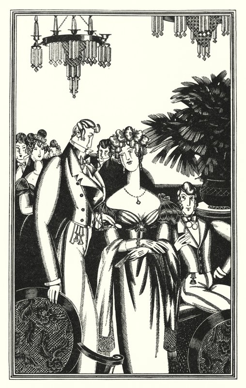 Ilustracja do Don Juana autorstwa Lorda Byrona: Juan został przyjęty do najlepszego towarzystwa (lito) autorstwa John Austen