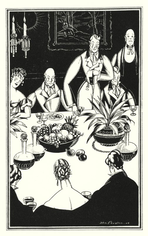 Ilustracja do Don Juana autorstwa Lorda Byrona: Najmroczniejsza godzina, która wyłania się ze smutnej dwudziestej czwartej (lito) autorstwa John Austen