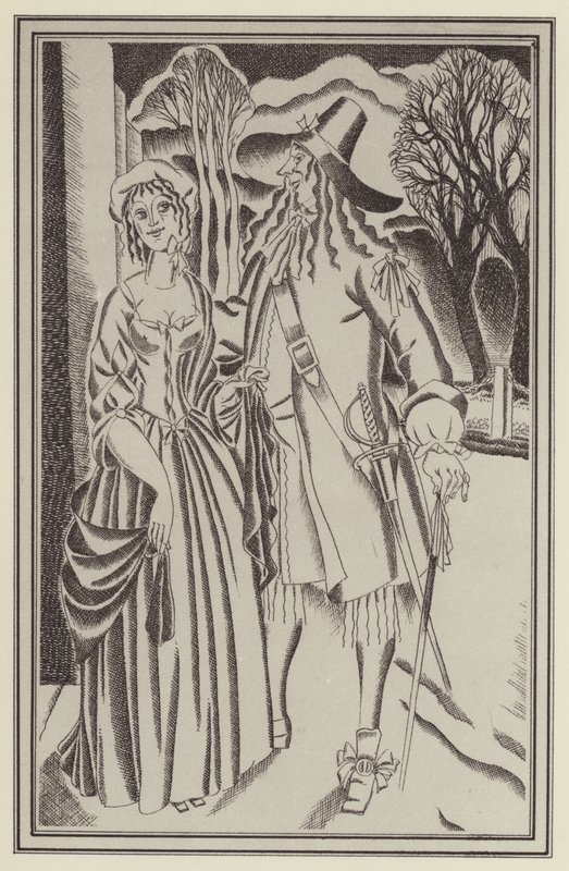 Ilustracja do Moll Flanders autorstwa Daniela Defoe (lito) autorstwa John Austen