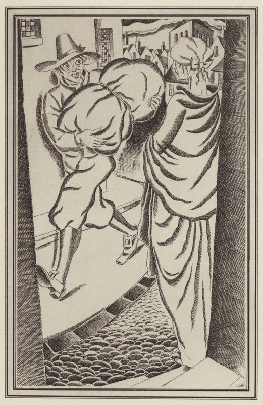 Ilustracja do Moll Flanders autorstwa Daniela Defoe (lito) autorstwa John Austen