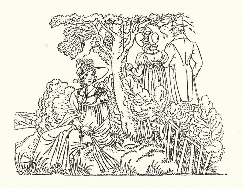 Ilustracja do Persuasian Jane Austen (kolor lito) autorstwa John Austen