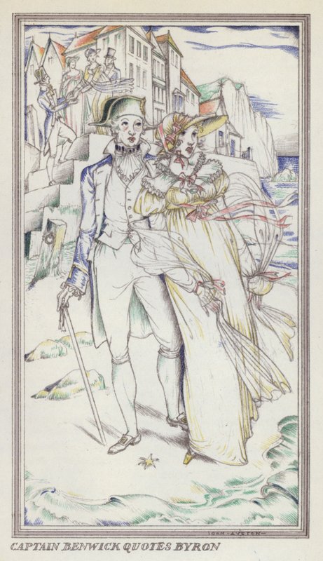 Ilustracja do Persuasian Jane Austen (kolor lito) autorstwa John Austen
