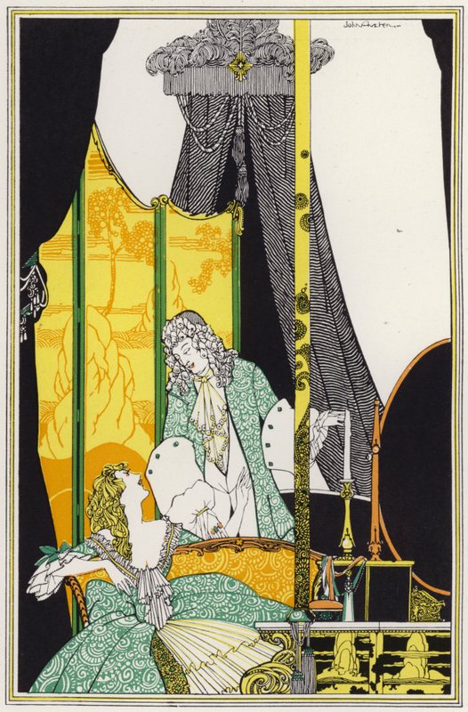 Ilustracja do „Rogues In Porcelain”, Miscellany XVIII-wiecznych wierszy (kolor lito) autorstwa John Austen