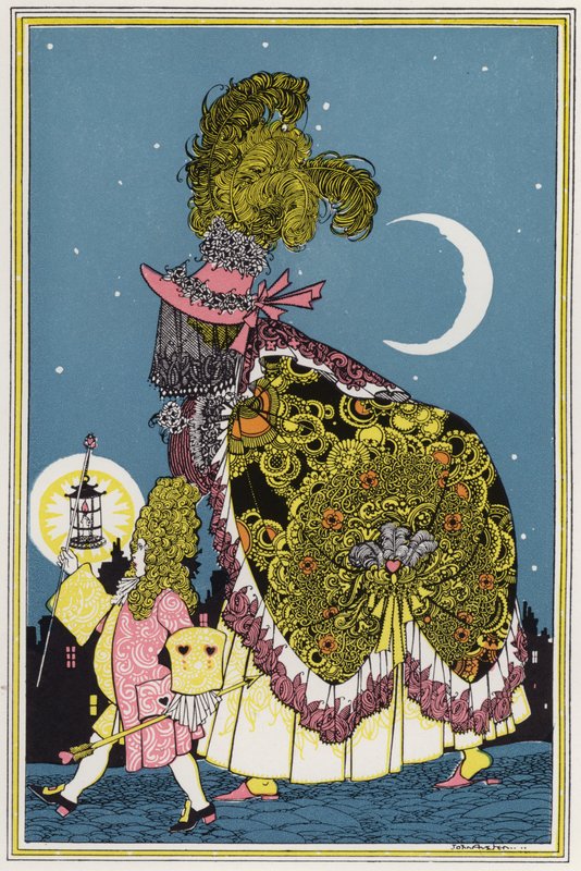 Ilustracja do „Rogues In Porcelain”, Miscellany XVIII-wiecznych wierszy (kolor lito) autorstwa John Austen