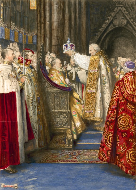 Koronacja króla Edwarda VII i królowej Aleksandry, 1904 autorstwa John Byam Liston Shaw
