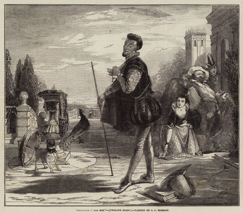 Malvolio w słońcu, Dwunasta noc autorstwa John Callcott Horsley