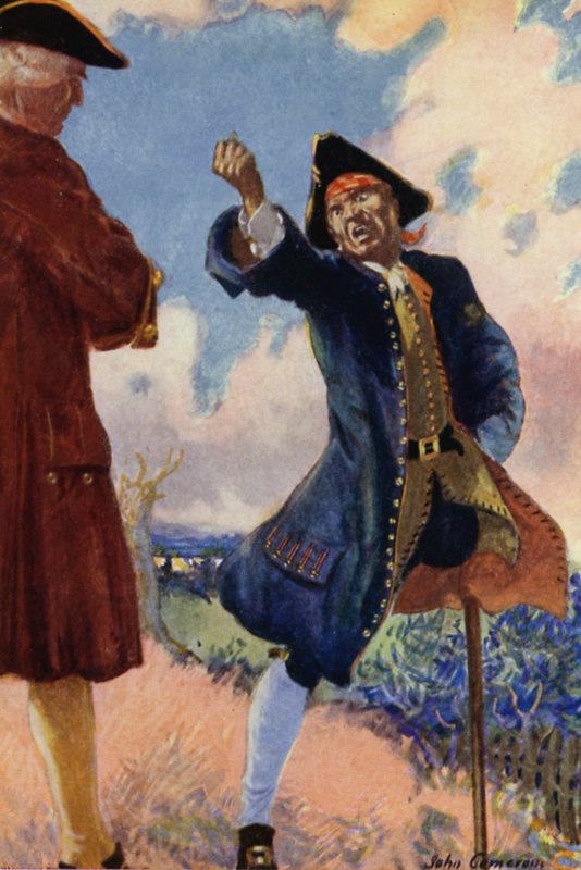 Ilustracja do Wyspy Skarbów autorstwa John Cameron