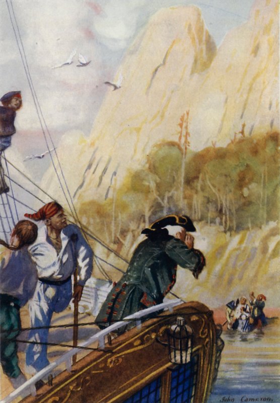 Ilustracja do Wyspy Skarbów autorstwa John Cameron