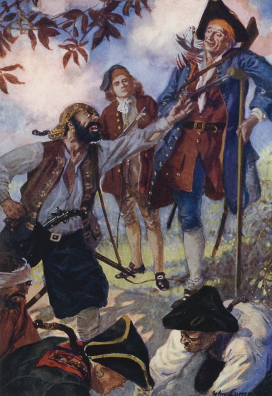 Ilustracja do Wyspy Skarbów autorstwa John Cameron