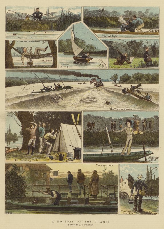 Święto nad Tamizą (chromolitho) autorstwa John Charles (after) Dollman