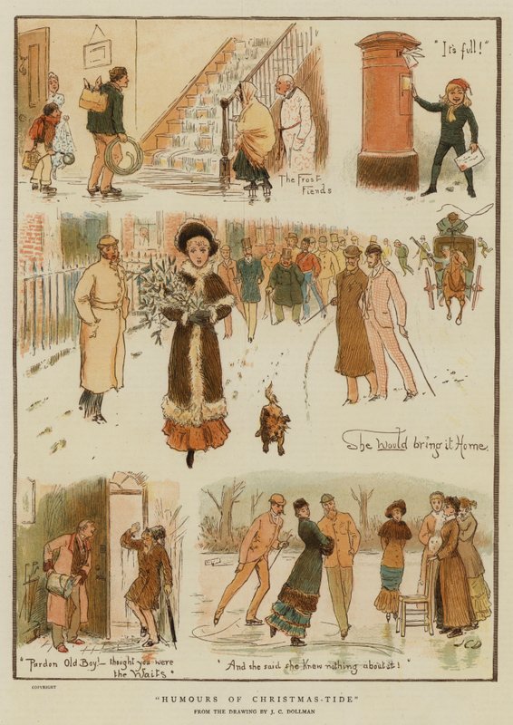 Humory Świątecznego Przypływu (chromolitho) autorstwa John Charles (after) Dollman
