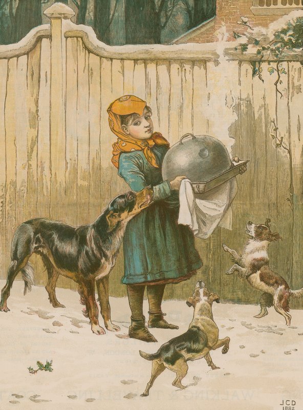 Świąteczny obiad w niebezpieczeństwie autorstwa John Charles Dollman