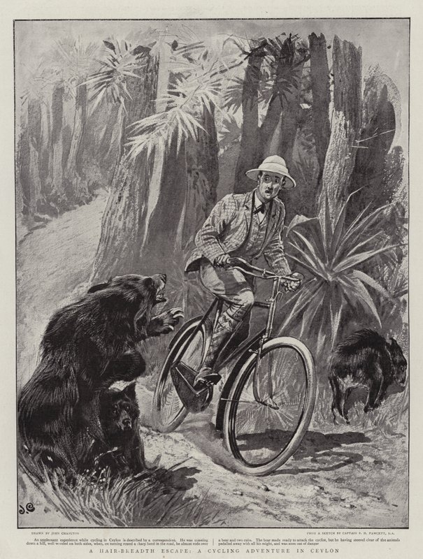 Ucieczka na włos, rowerowa przygoda na Cejlonie autorstwa John Charlton