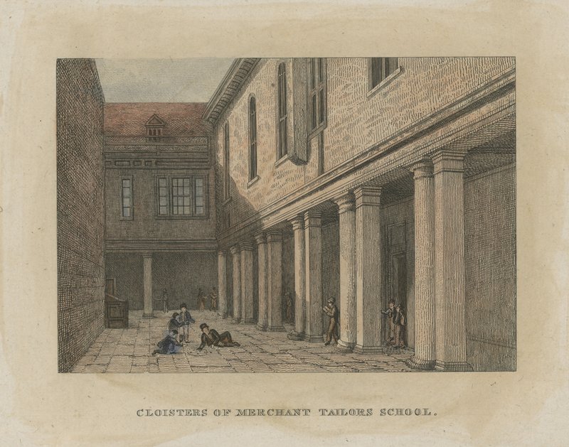 Szkoła Kupców Taylorów autorstwa John Chessell Buckler