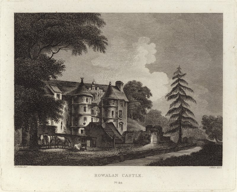 Zamek Rovallan autorstwa John Claude Nattes