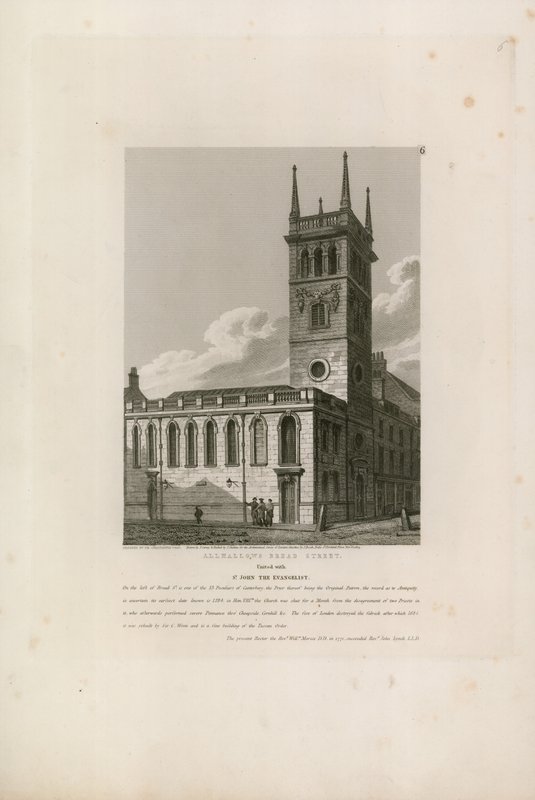All Hallows, Bread Street, Londyn autorstwa John Coney