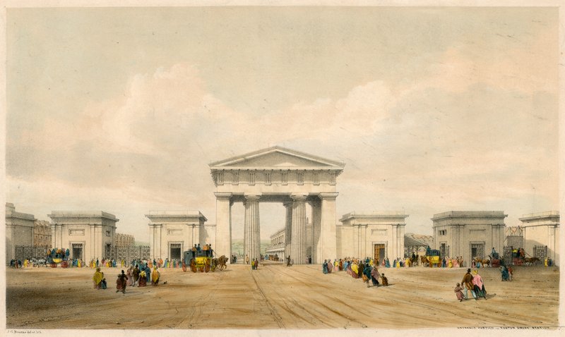 Portyk wejściowy do stacji Euston Grove, Londyn autorstwa John Cooke Bourne