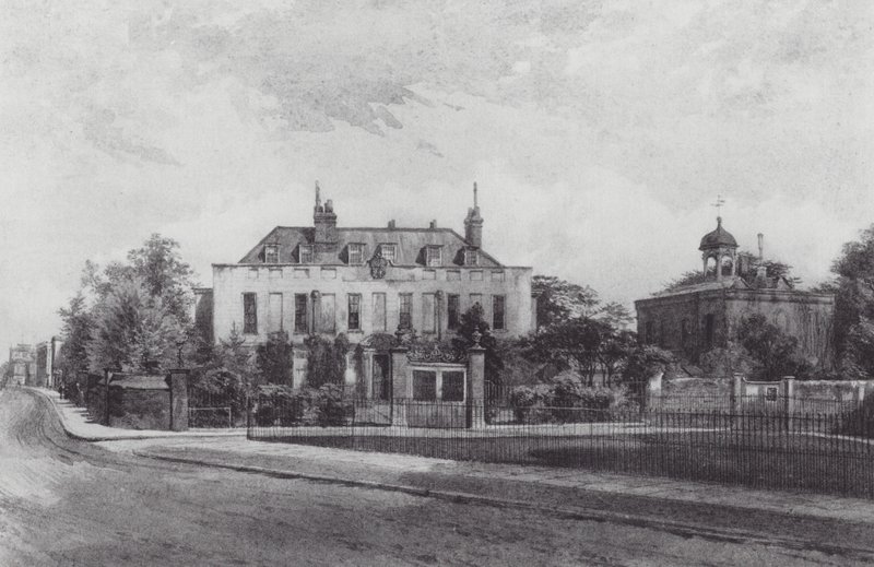 Zaginiony Londyn: Stockwell Park House z Stockwell Park (litografia) autorstwa John Crowther