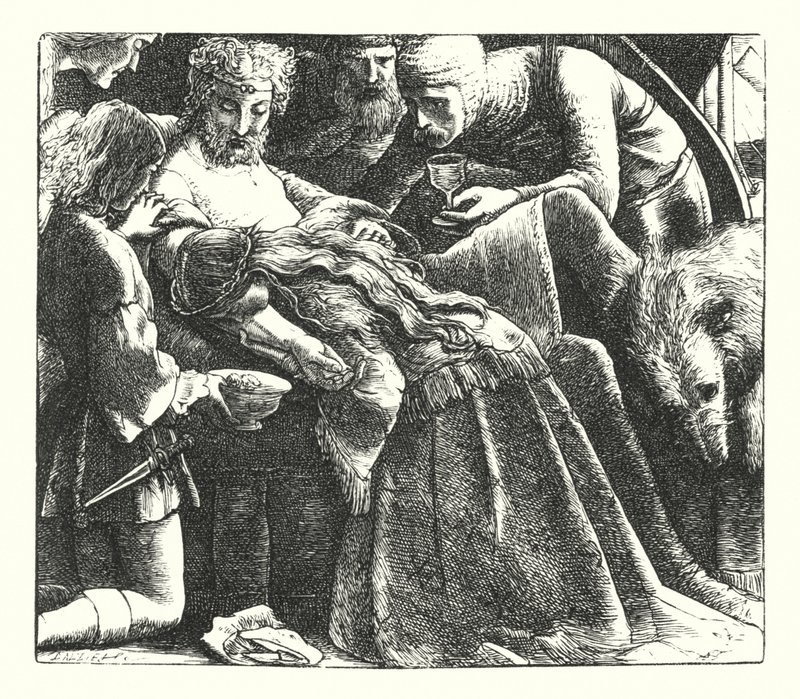 Sen o uczciwych kobietach (grafika) autorstwa John Everett (after) Millais