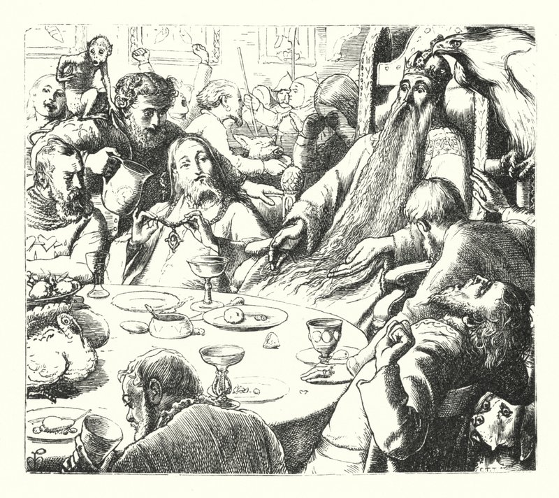 Marzenie na jawie (grawerowanie) autorstwa John Everett (after) Millais