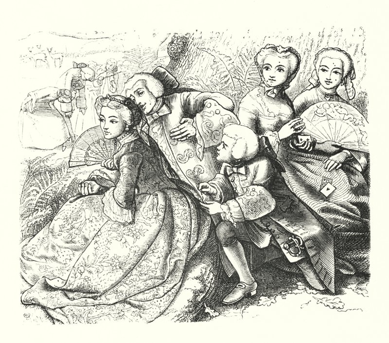 Gadający Dąb (rycina) autorstwa John Everett (after) Millais
