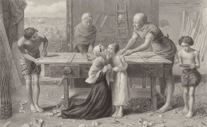 Chrystus w domu swoich rodziców autorstwa John Everett Millais